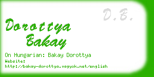 dorottya bakay business card
